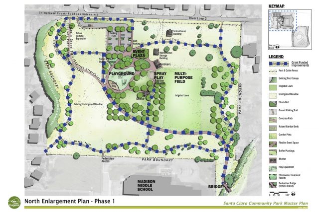 Site map of Phase 1 of Santa Clara Community Park