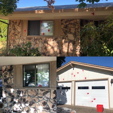 Paintball attack on Santa Clara house that had a Black LIves Matters sign in the front yard.